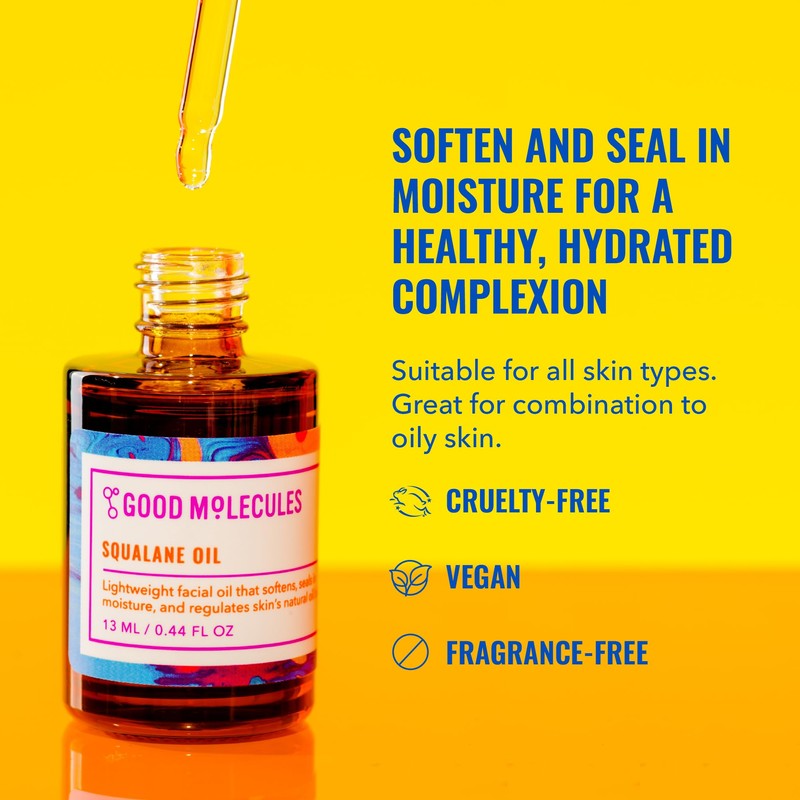 Good Molecules Squalane Oil - Moisturizer for Face, Skin, and