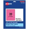 Avery Printable Rectangle Labels with Sure Feed Technology, 2/3" x