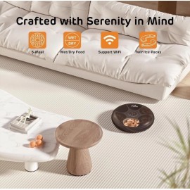 iPettie Donut Frost 6 Meal Cordless Dog Cat Automatic Pet Feeder Dry & Wet Food