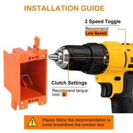 [6 Pack] CLOUDY BAY Single Gang Electrical Outlet Box,14 Cubic Inch Junction Box,Old Work Box,UL Listed