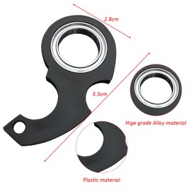 2 Pcs Keychain Spinner, Key Chain Spinner Fidget Toy, Portable Finger Spinnings Keychain, Funny Key Spinner, for Kids Adults Finger Exercising Anxiety Relief(Black)