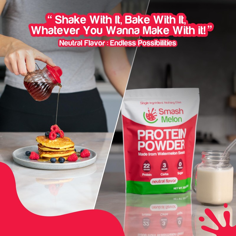 Smash Melon Watermelon Seed Protein Powder Raw - Cold-Pressed, Single-Ingredient