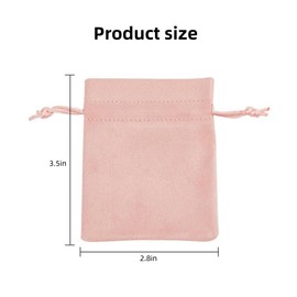 Ljxyloog 30 Pack Velvet Pouches with Drawstring Bags 7 x 9cm, Mini Small Cloth Jewelry Gift Packaging Bag for Wedding Candy, Party Holiday (Pink)