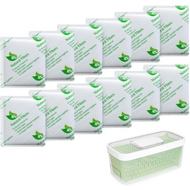 Natural Filters Replacement for Greensaver OXO Carbon Refill Packets and Crisper Inserts - 12 Pack