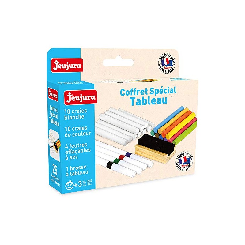 Jeujura JeujuraJ8978 Chalks Felts Brush Blackboard Set