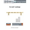 SORWDUERM Brushed Gold Cabinet Pulls 2 Pack 128MM Hole Center