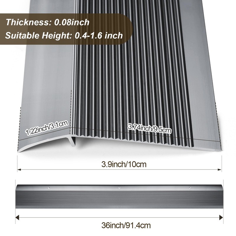 Heneymo Aluminum Floor Transition Strip, Door Thresholds Bridge The Height