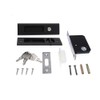 LWZH 6.3" Matte Black Privacy Pocket Door Lock Hardware, Invisible