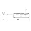 Daidohant 10176965 SUS410 Stainless Steel Screws, Coarse Thread, (Bugle Head/Half