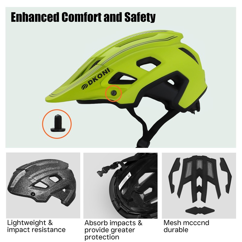 Bike Helmet (Yellow Black, M: 54-58 cm)