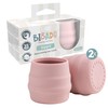 BIBaDO - Sippit Silicone Baby Cup, Blush (2-Pack) - Open