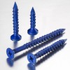 WenSilon(30 PCS) 3/16"x1-3/4 Concrete Screw Anchor blue flat head for