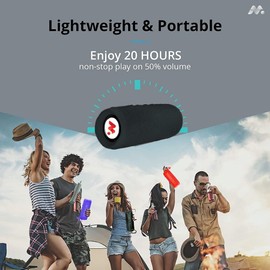 Bluetooth Speakers, MetaTronics Portable Speakers with IPX7 Waterproof Rating, 12H Playtime, Built in Mic, Wireless Speaker with USB & Micro SD Port - for Having A Good Time