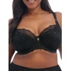 Elomi Women's Brianna Underwire Padded Half-Cup Bra, Black, 40G