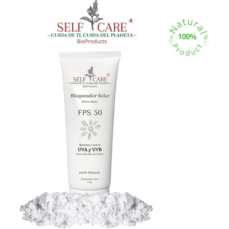 Bloqueador Mineral Natural 90 g – Efecto Mate