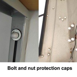 Hex Nut Cover, 50 Pcs 17 mm Plastic Dome Bolt Nut Protection Caps Cover for Bolts, Hex Hexagon Screws, No Thread, (White M10*17 * 20.5)