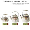 Floral Ceramic Enamel Teapot Tea Kettle for Stovetop,Large Porcelain Enameled