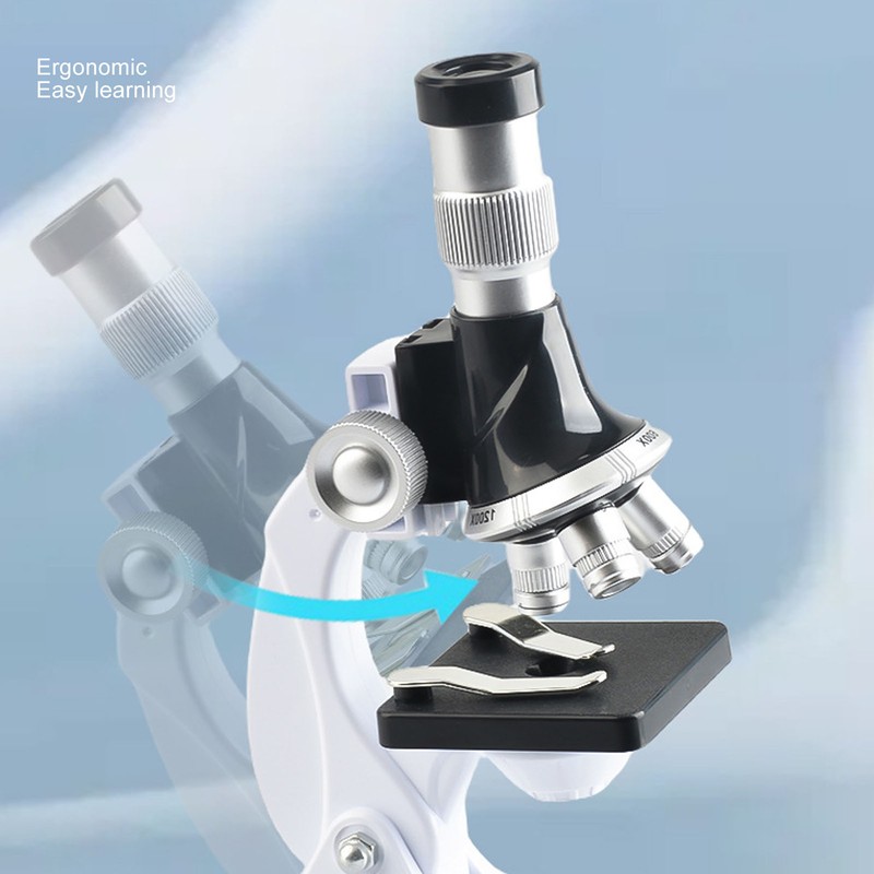 Children Science Microscope Kit 1200X Magnification Biological HD Educational Science