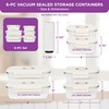 HOLDN’ STORAGE Vacuum Food Storage Containers, Set of 6 Glass