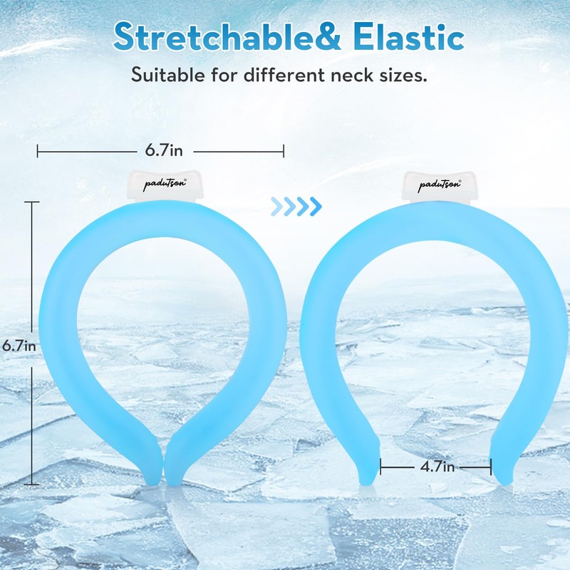 Neck CoolingTube, Reusable Ice Cooler Wearable Body CoolingProducts, Neck Coolers