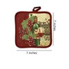 Set of Four Pot Holders for Kitchen (Wine)