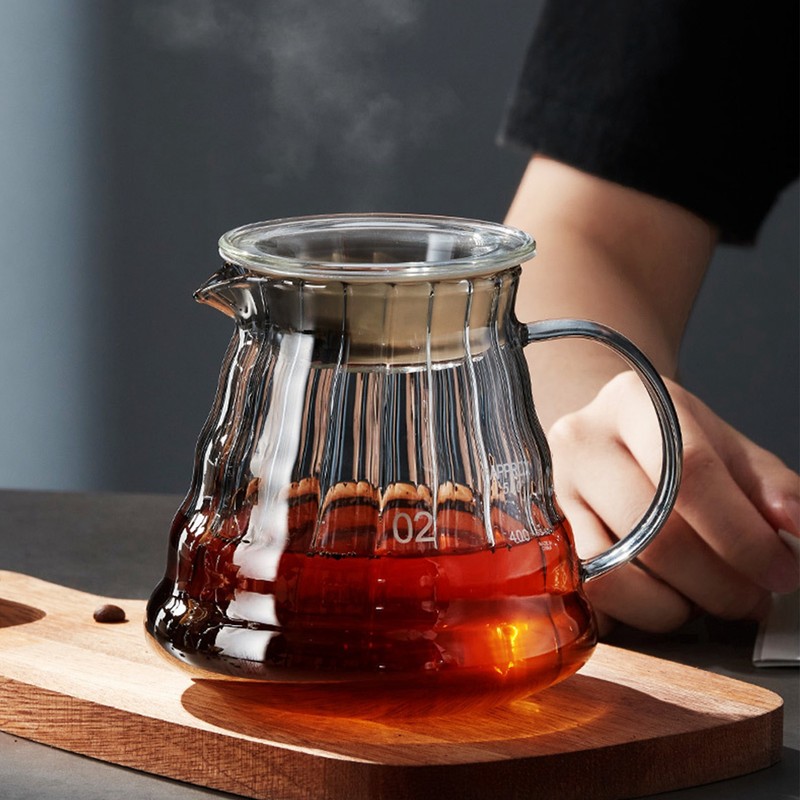 High Borosilicate Glass Hand Flushing Coffee Pot Drip Filtration Coffee