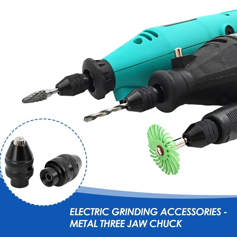 Pack of 2 Drill Chuck Adapters Compatible with Dremel Tools,