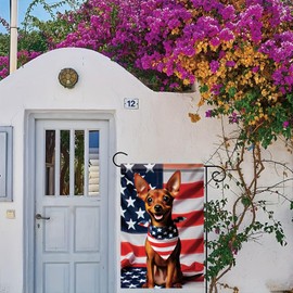Starlit Patio 4th of July Garden Flag 12x18 Double Sided Welcome Patriotic Chihuahua Garden Yard House Summer Flags for Memorial Veterans Independence Day Outdoor Decor