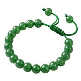 Amazing Gemstone Green Strawberry Quartz Bracelet for Women Men's Gifts - Protection Healing Crystal Bracelet - 8mm Gemstone Beaded Adjustable Bracelet Pulseras Para Hombres Mujer Stocking Stuffers