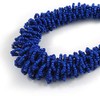 Avalaya Statement Chunky Graduated Blue Glass Bead Necklace/ 46cm Long