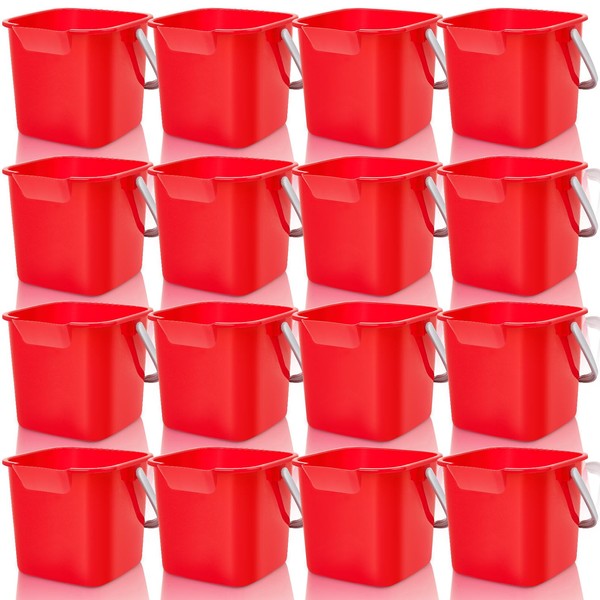 Irenare 16 Pcs Sanitizing Bucket 3 Quart Cleaning Pail Small