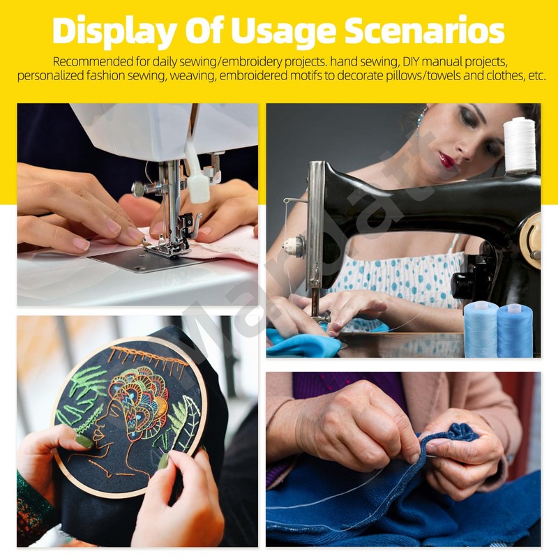 Mardatt Sewing Thread Kit, 10 Colors Polyester Threads 1000 Yards