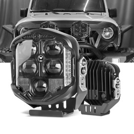 OFFROAD GAMERS New Offroad Light Amber White Driving light (7 INCH 95W White Beam)