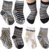 Kakalu 6 Pairs Assorted Non Skid Ankle Cotton Socks Baby