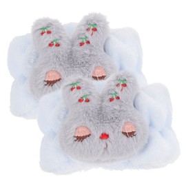 Baluue 1 Pair Moisture-proof Wrist Straps Wristbands Wrist Band Face Washing Bands Wristband for Shower Coral Fleece Sky-blue