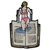ZEGINs Swimming In the Books Patch Embroidered Applique Badge Iron