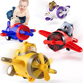 iValea Airplane Toys for Toddlers 1-3: Press and Go Cars Toys for 1 2 Year Old Boy - Christmas Birthday Gifts for 1 2 3 Year Old Boys Girls Toddler Toys Age 1-2