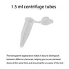 Wisebom Pack of 100 Centrifuge Tubes, 1.5 ml Reaction Vessel