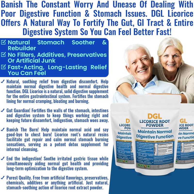 DGL Licorice Supplement: Supports Digestive Health, Gut Lining Support, DGL