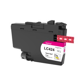 kamo LC-424 Printer Cartridges Compatible with Brother LC-424VAL LC424 Cartridges Multipack (1x Magenta) for DCP-J1200W DCP-J1200WE