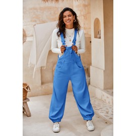 Cicy Bell Womens Fleece Overalls Warm Winter Loose Fit Fuzzy Jumpsuits Casual Adjustable Strap Bib Travel Outfits