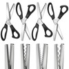 4 Pcs Pinking Shears Scissors for Fabric Cutting 10/7/4/2 mm