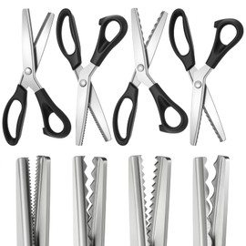 4 Pcs Pinking Shears Scissors for Fabric Cutting 10/7/4/2 mm