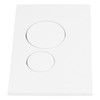 Toilet Water Tank Panel White ABS Squared Round Button Dual