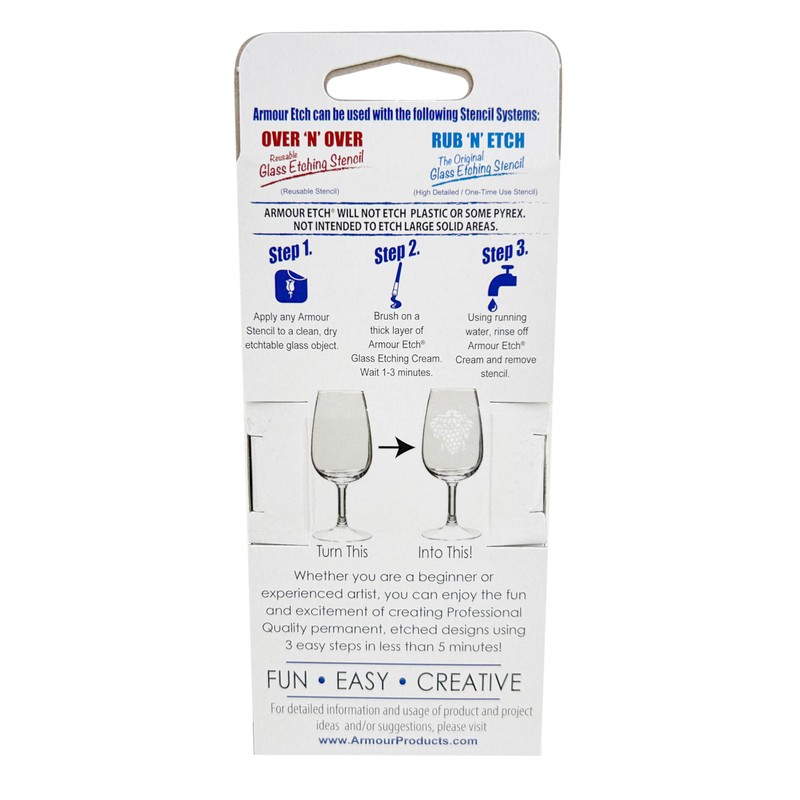 Armour Etch® Etching Cream for Glass and Mirrors