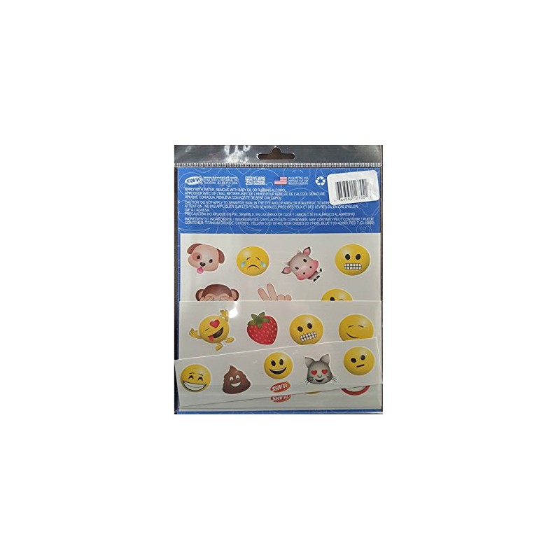 Emoji - Temporary Tattoos - 26 Tattoos By Savvi