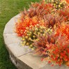 Woltoy Autumn Artificial Flowers 16 Pcs Autumn Decorations Outdoor Indoor