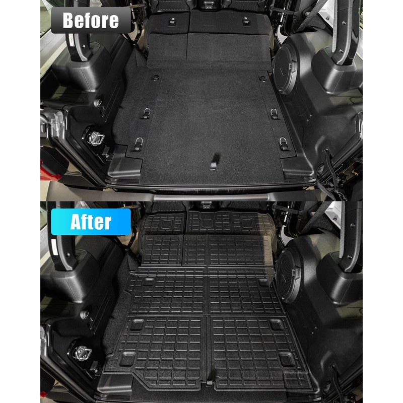Cargo Mat for 2018-2026 Jeep Wrangler JL 4x4 4-Door Gas