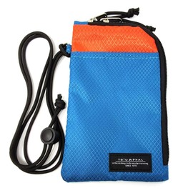 TRIUMPHAL rskc-002c Smartphone Shoulder Neck Pouch Neck Wallet Wallet Dark Blue x Orange, Dark blue x orange