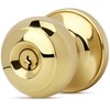 Moquin Gold Keyed Entry Door Knob with Lock and Key,